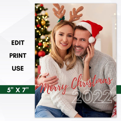 merry christmas photo collage card