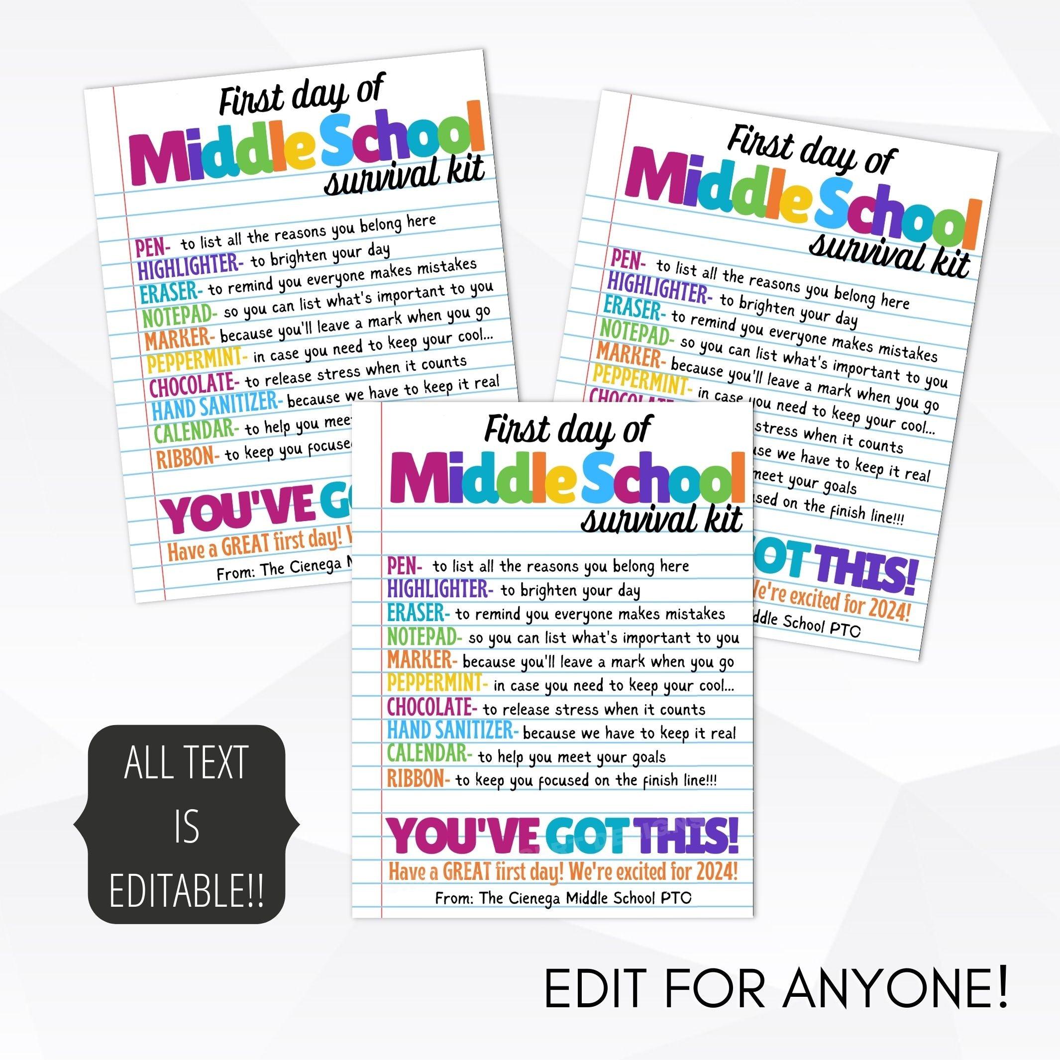 first day of middle school