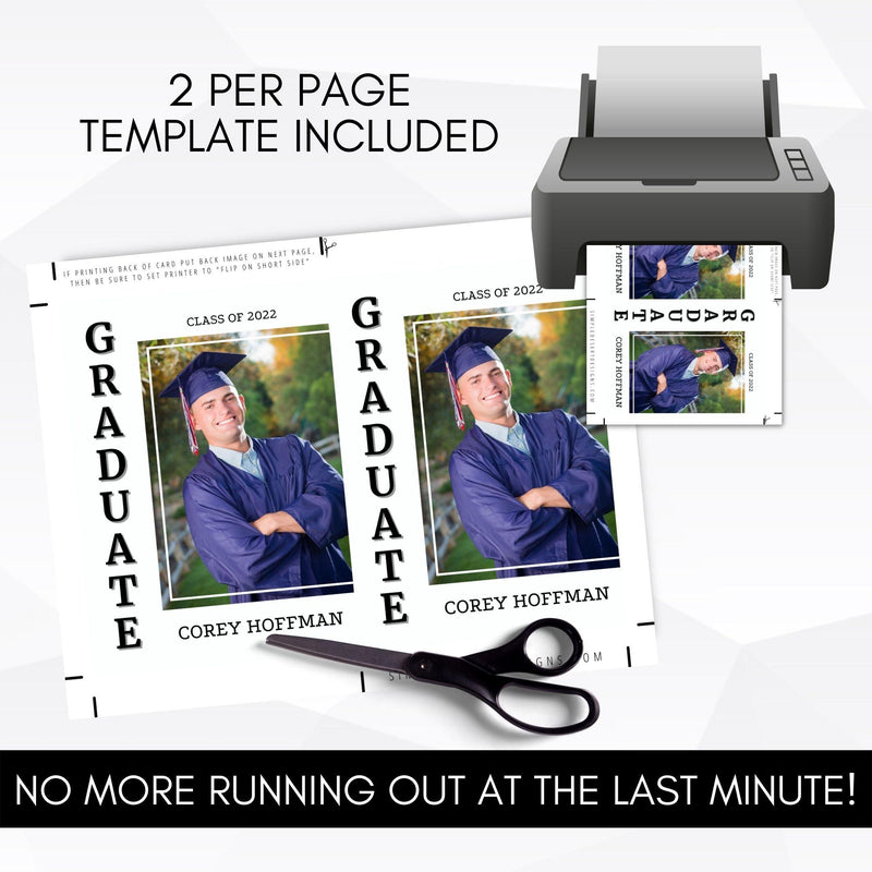 minimal grad announcement photo graduation invitation template fully editable grad party invite