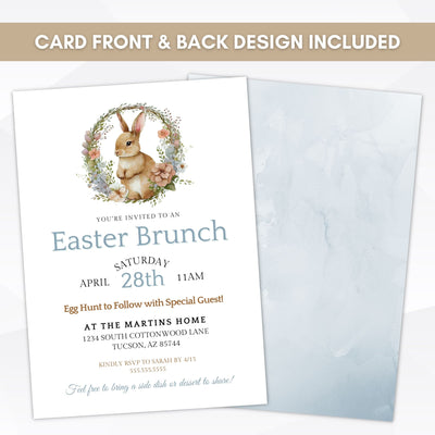 both front and back of easter invitaitons included with purchase