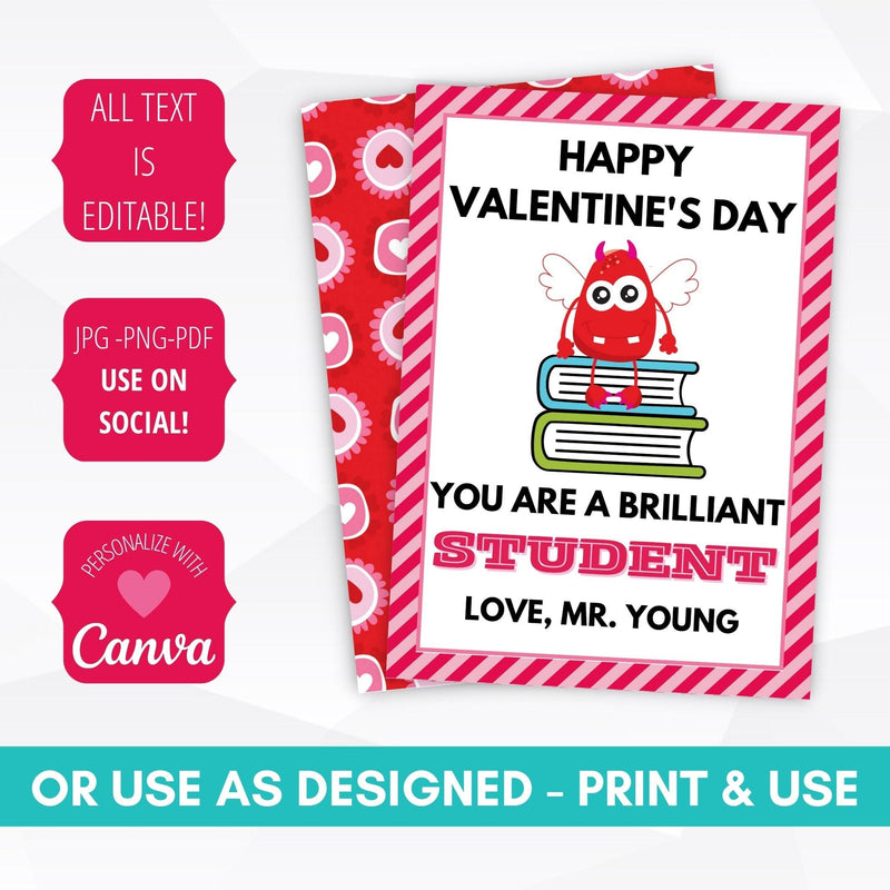 editable printable kids valentine