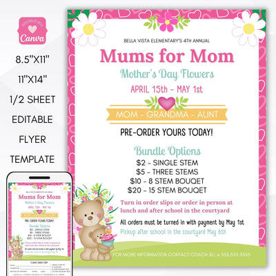 mums for mom mothers day flower sales fundraiser event for school pto pta ptc set gnome