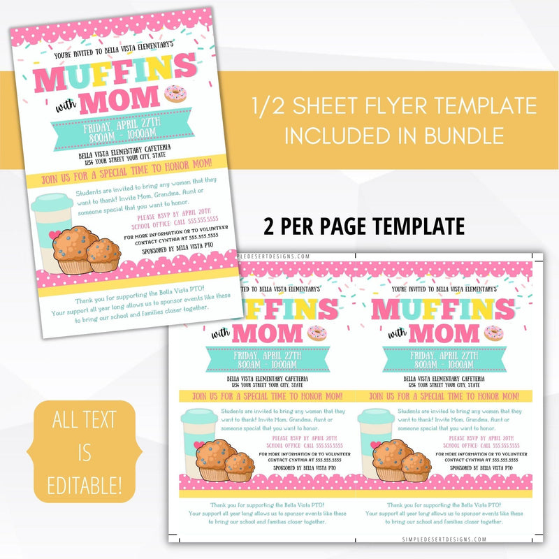 all about mom printable invitation for school pto pta ptc mothers day celebration