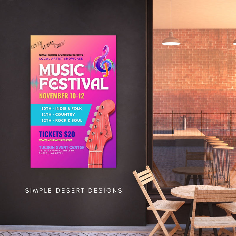 music festival flyer template