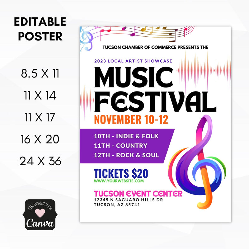 colorful music festival poster
