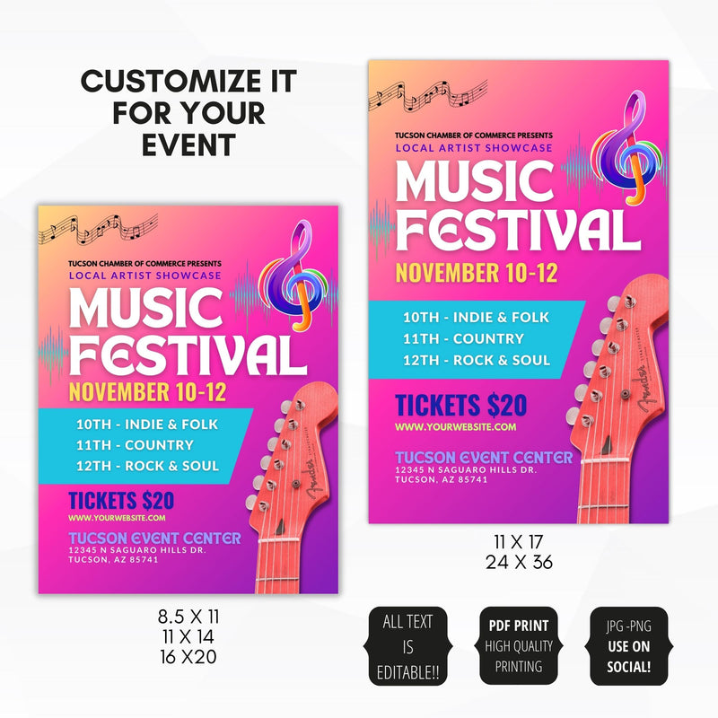 music festival poster template