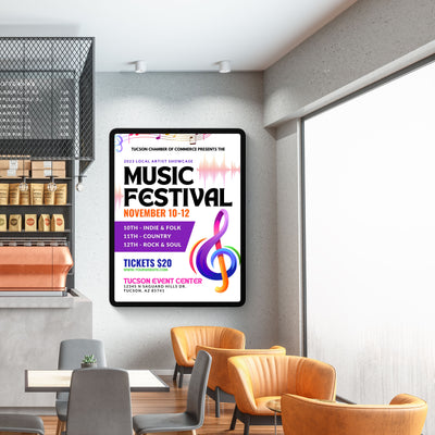 modern colorful music festival band gig posters