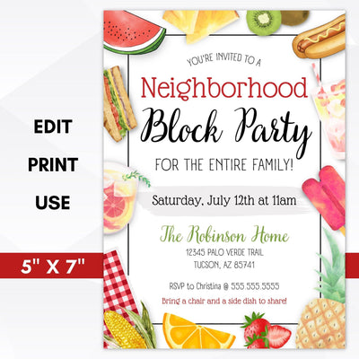 block party invitation