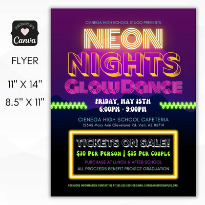 neon dance flyer