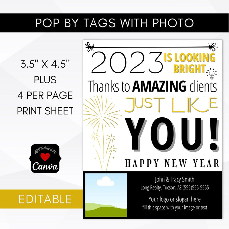 new years pop by tag editable