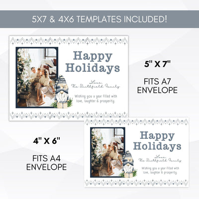 company holiday card template editable