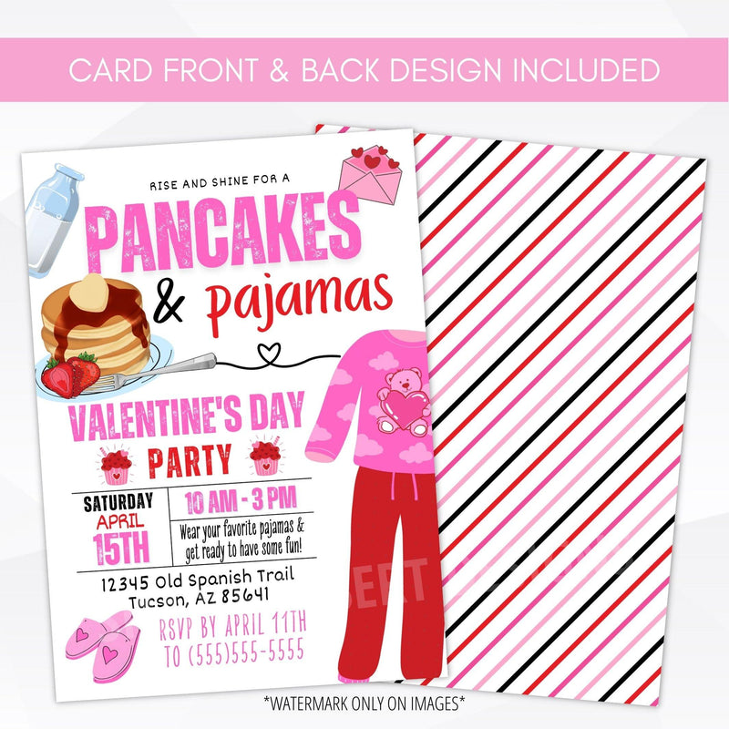 Pajama party kids invite
