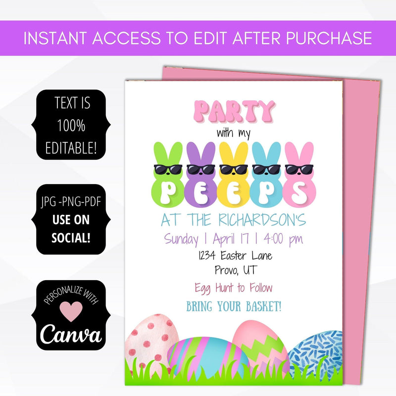 Easter brunch party with my peeps invite