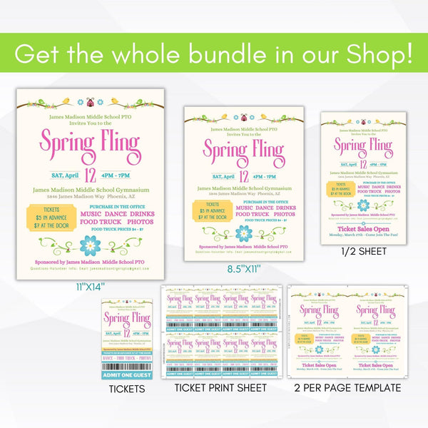 Pastel Spring Fling Flyers - Simple Desert Designs