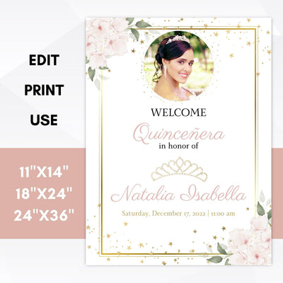 quinceanera welcome sign template