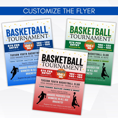 custom basketball tournament flyers