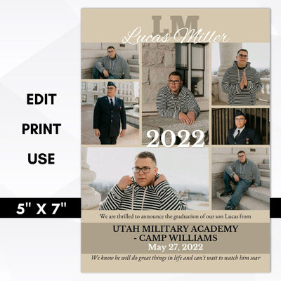 editable photo graduation party invitation template digital download high school college grad party