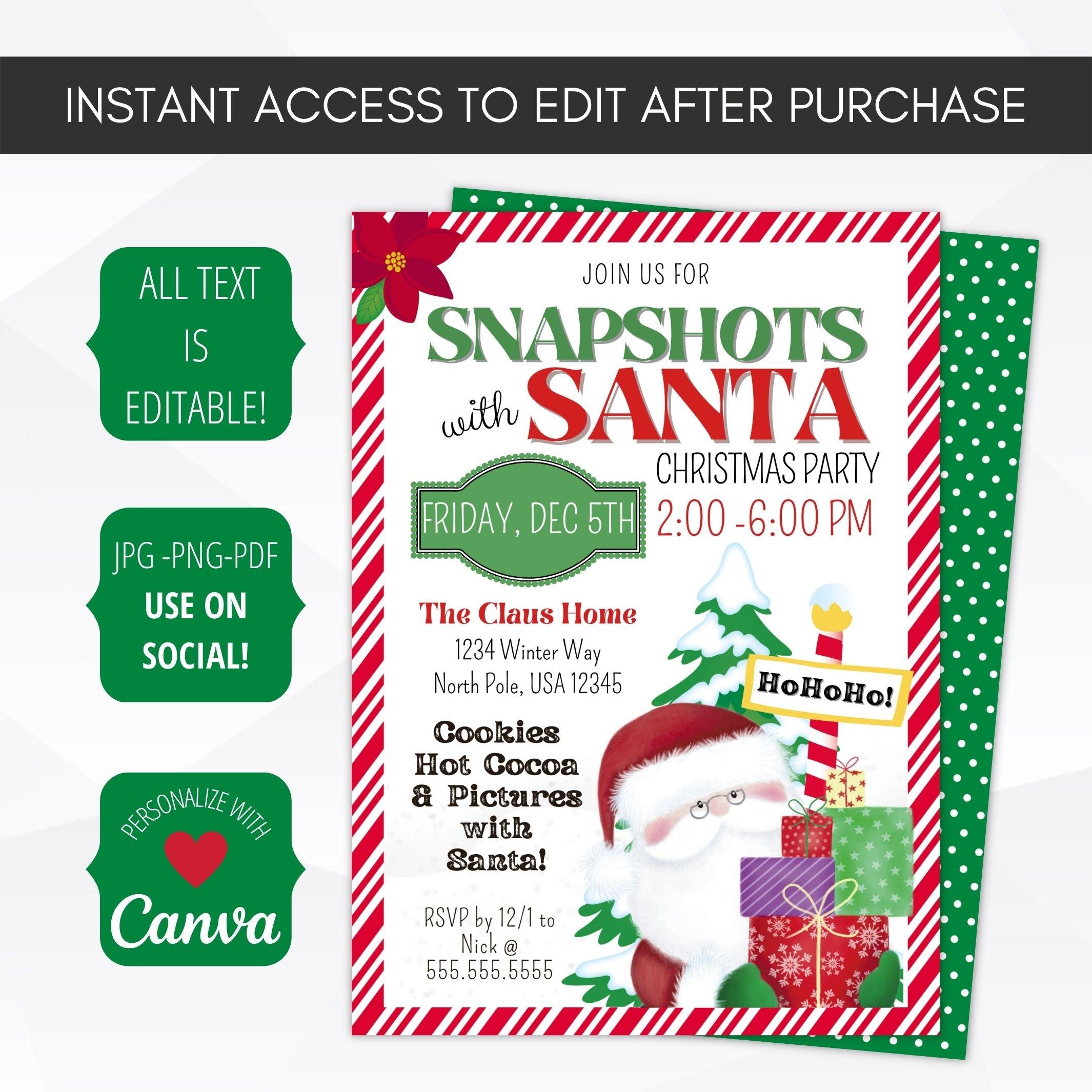 family christmas party invitation template