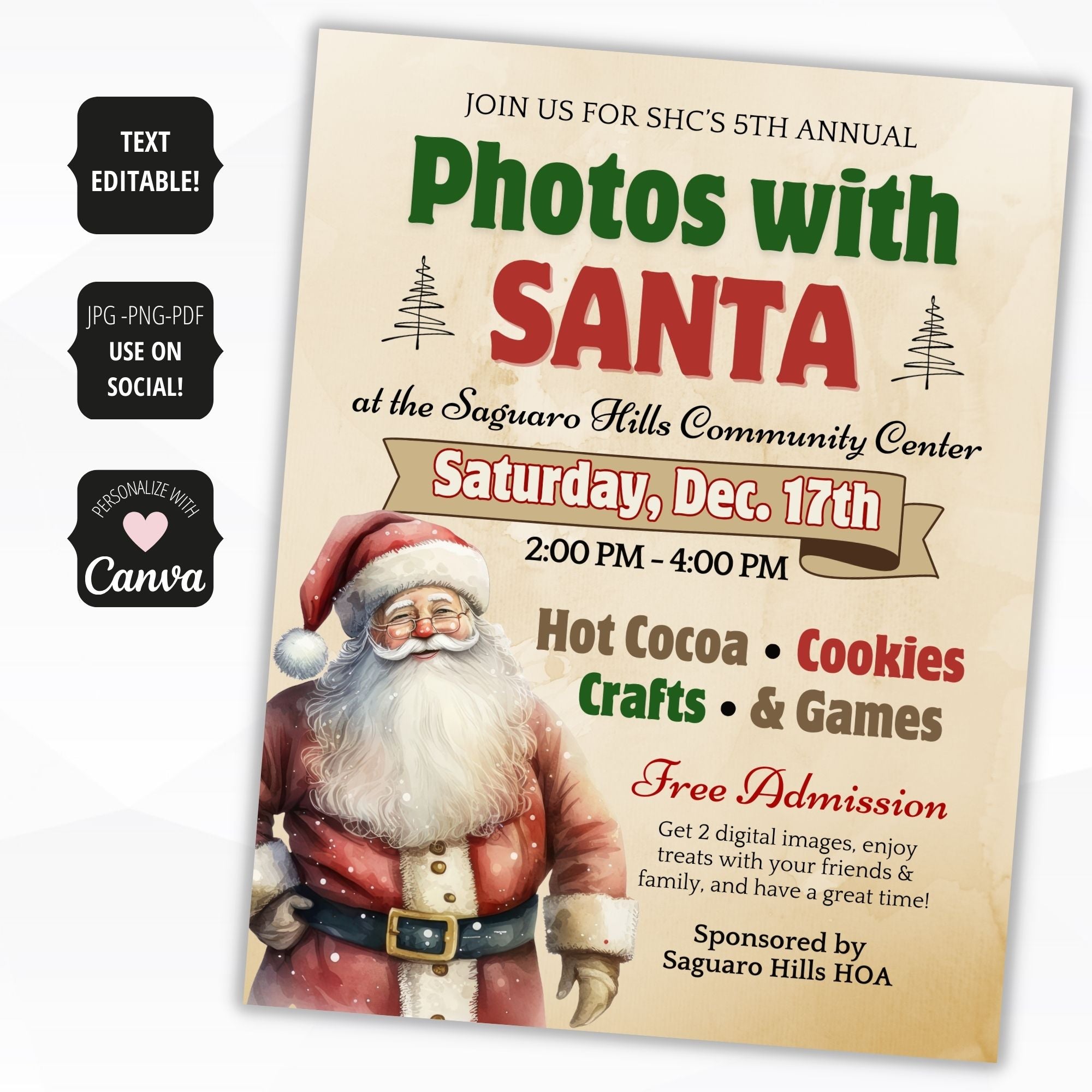 photos with santa invitations