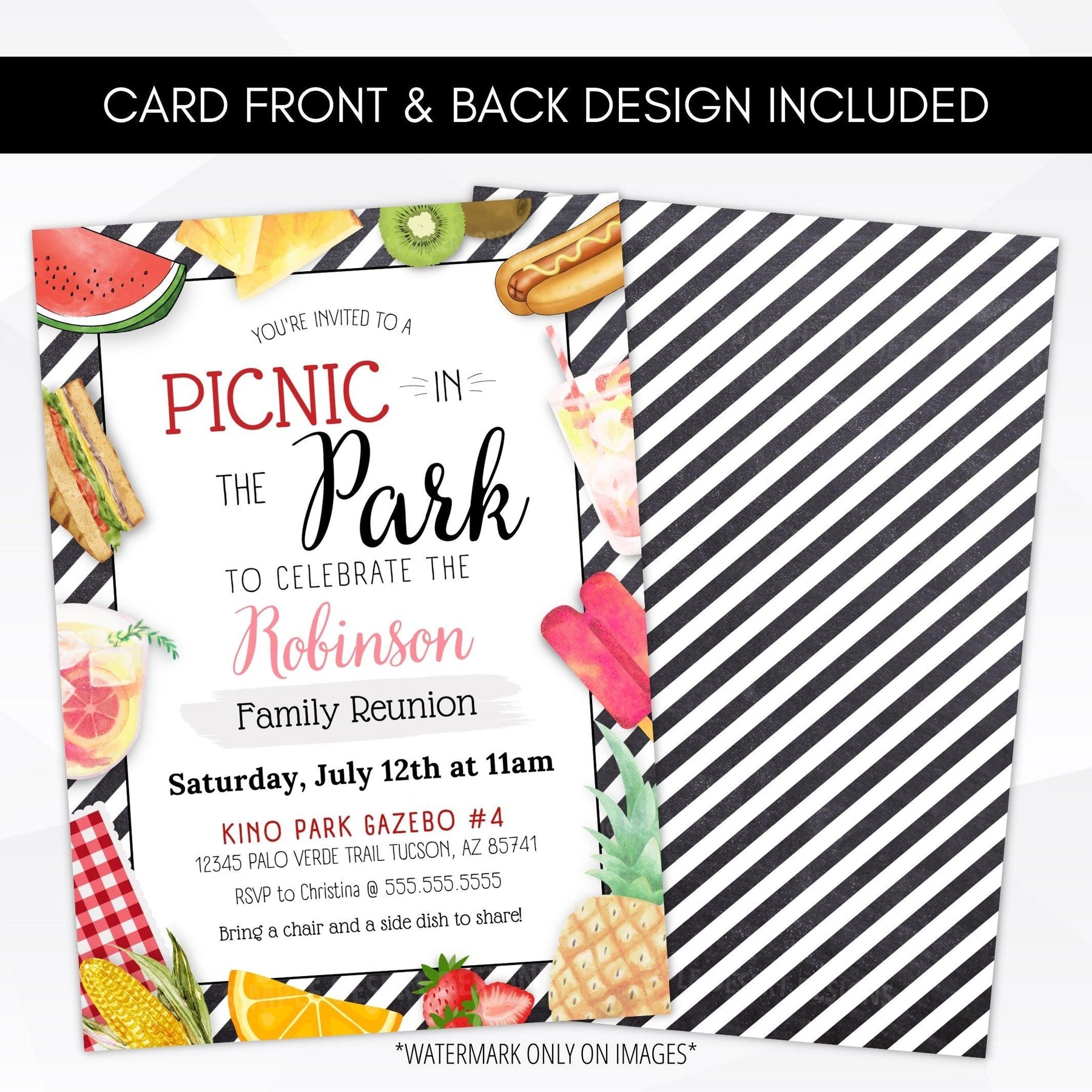 Rec Invitation Picnic Family Reunion Invitation – Simple Desert Designs
