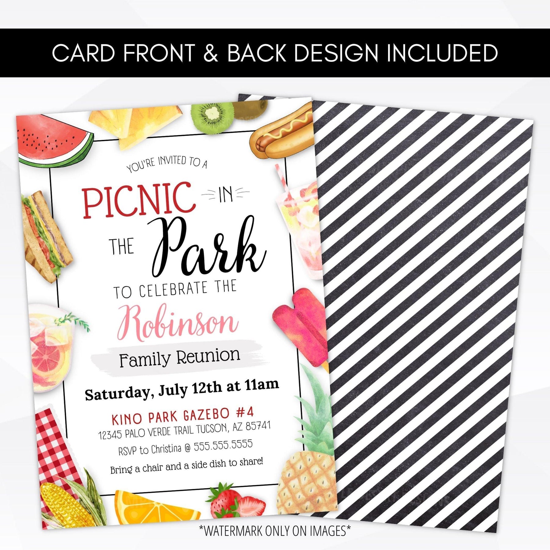 Spring Picnic Invitation Picnic In The Park Invitation – Simple Desert Designs