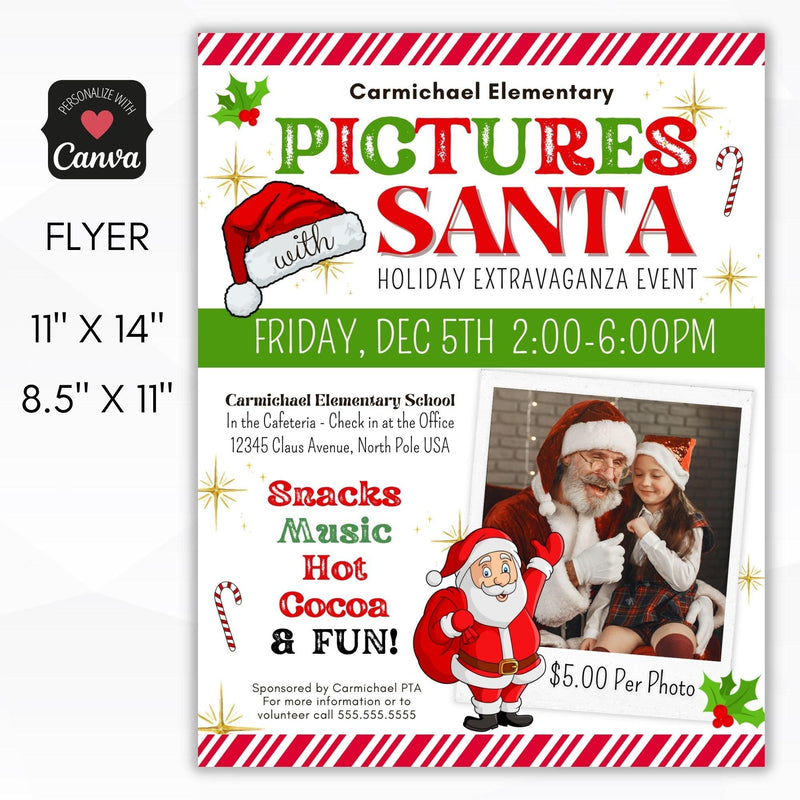 photos with santa flyer editable
