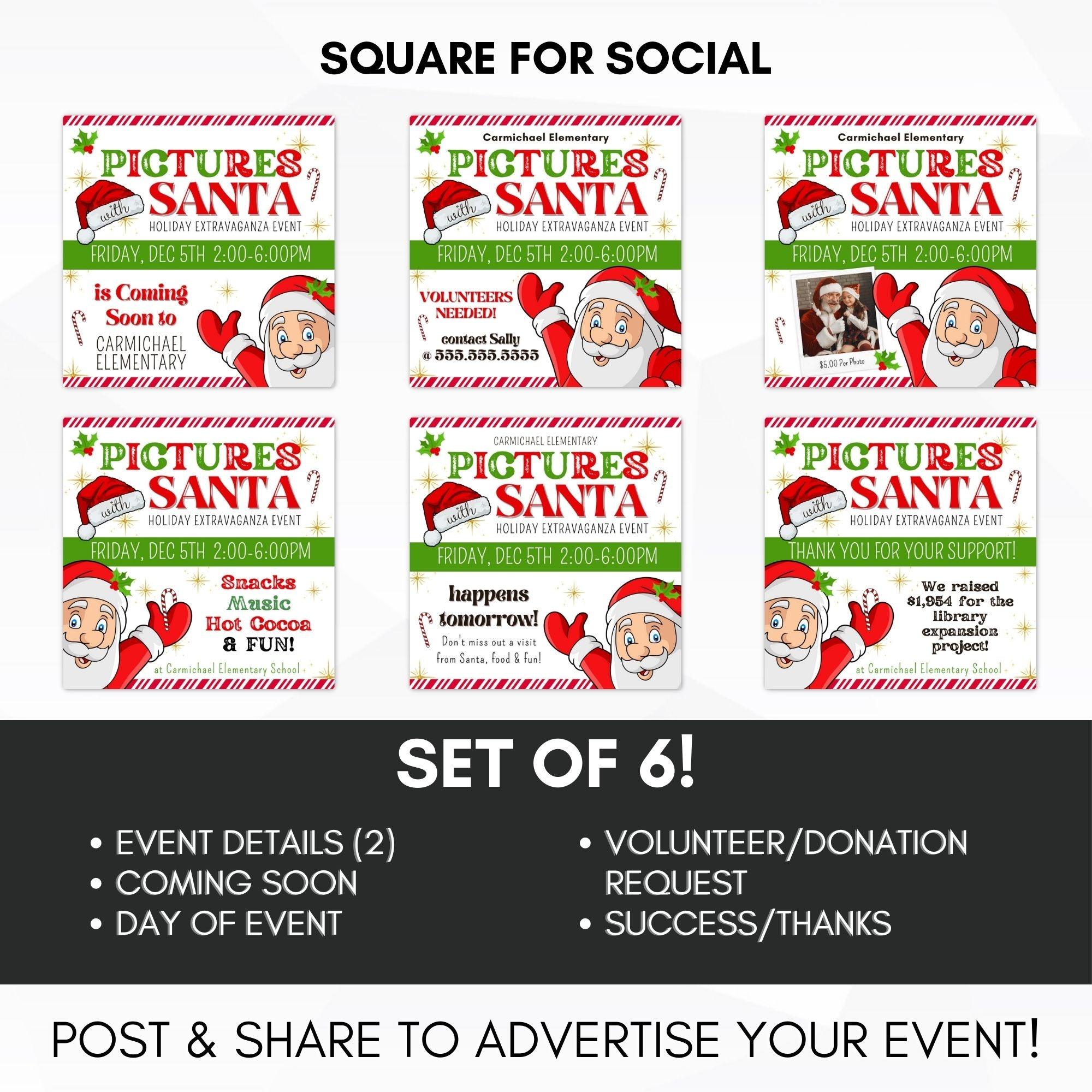 photos with santa holiday festival invitation