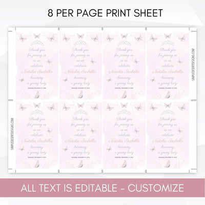printable quince favor tags