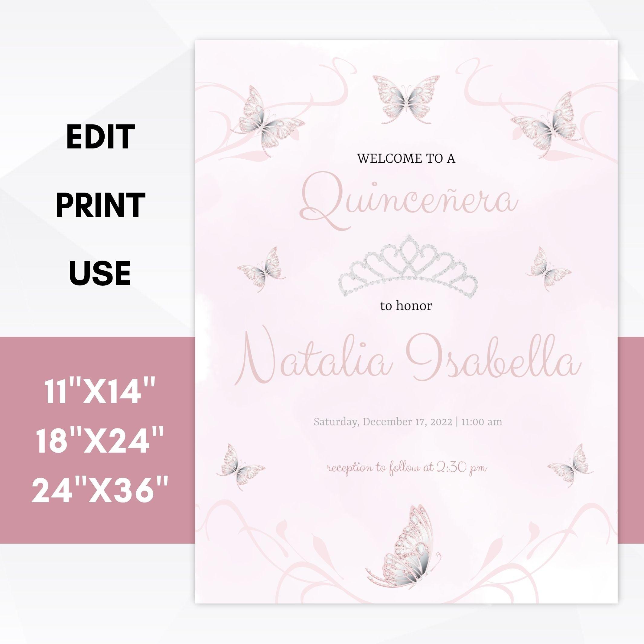personalized quinceanera signs