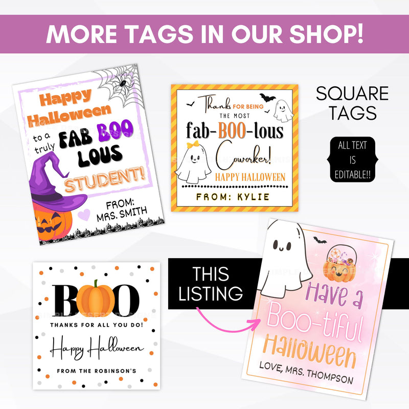 fun halloween gift tags for teacher staff employee appreciation gifts