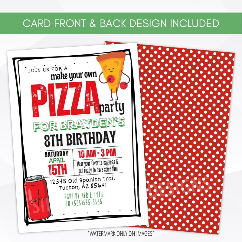 Pizza party invitation