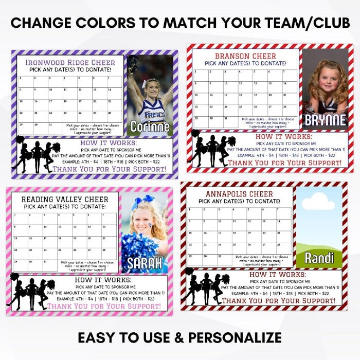 editable printable cheerleading competition fundraiser template