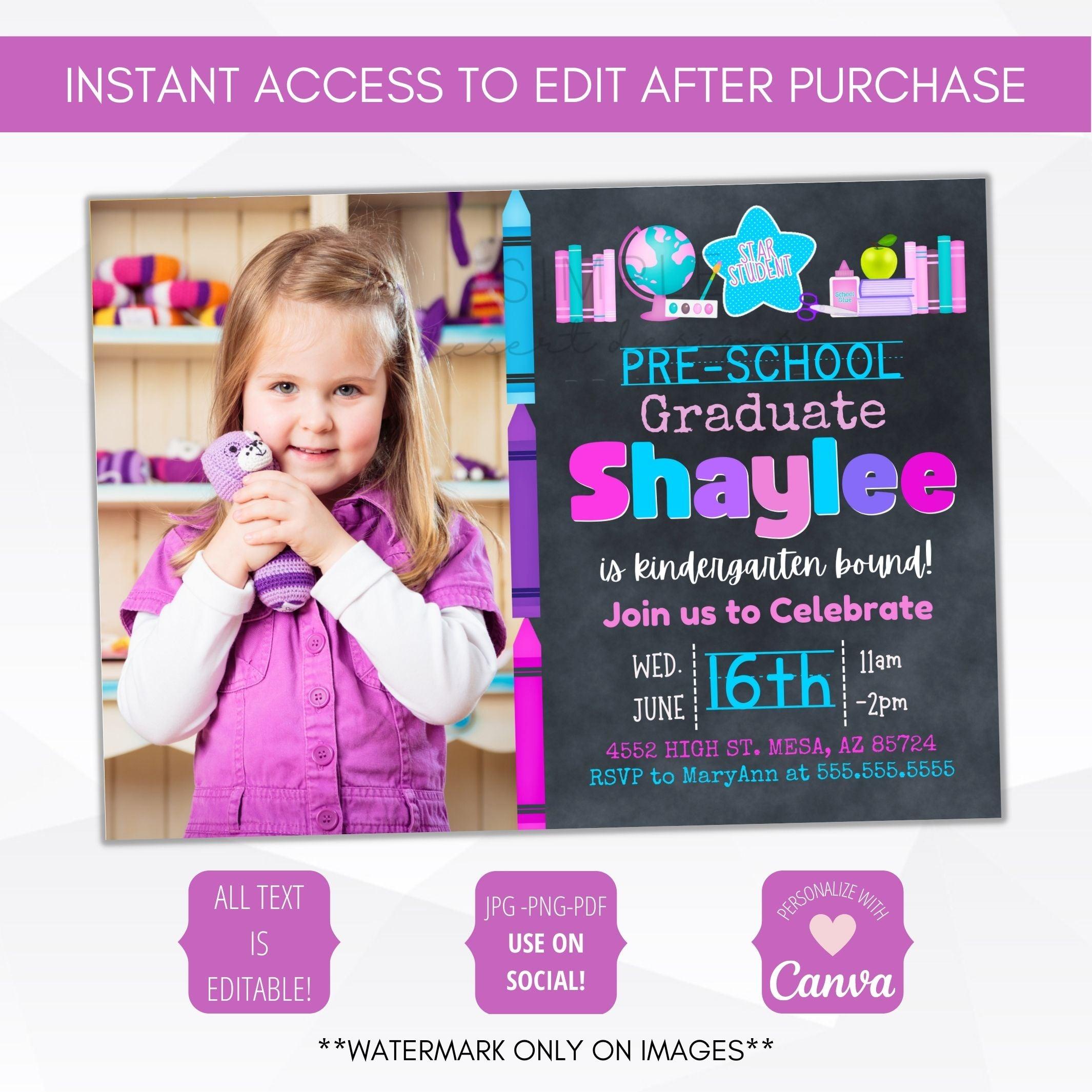 pre k graduation announcement