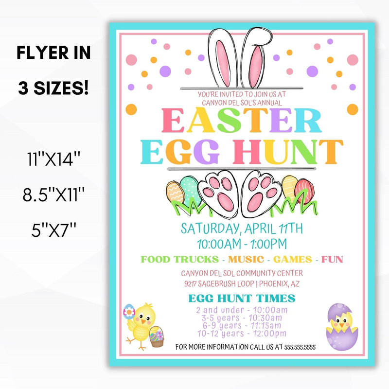 Community Easter egg hunt flyer