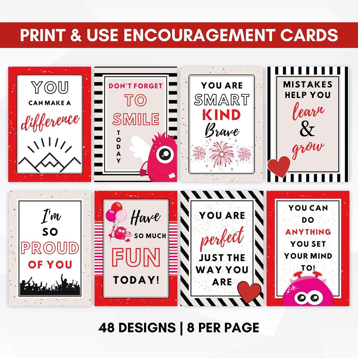 Printable Encouragement Cards Bundle - Simple Desert Designs