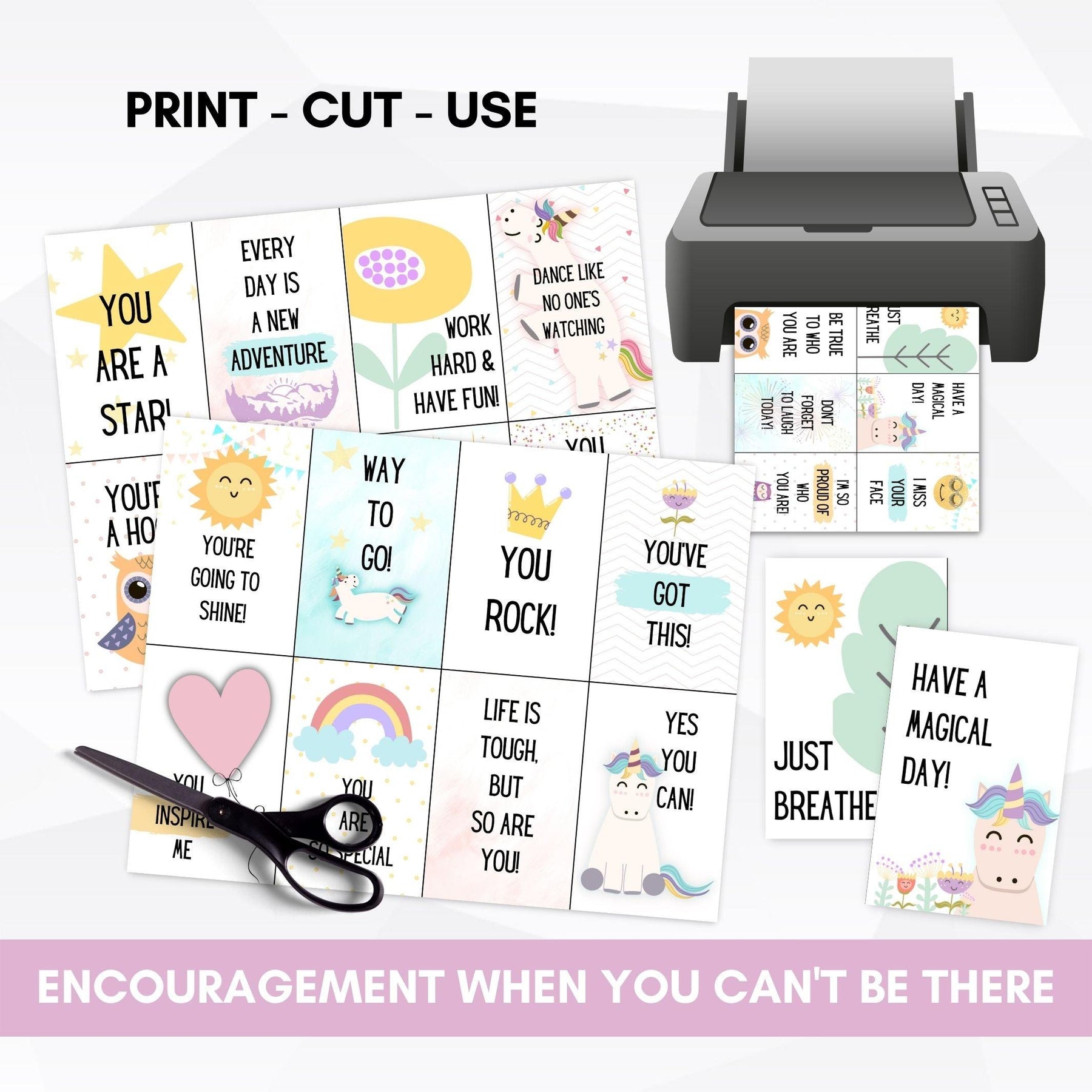 Printable Inspiring Notes for Kids – Simple Desert Designs