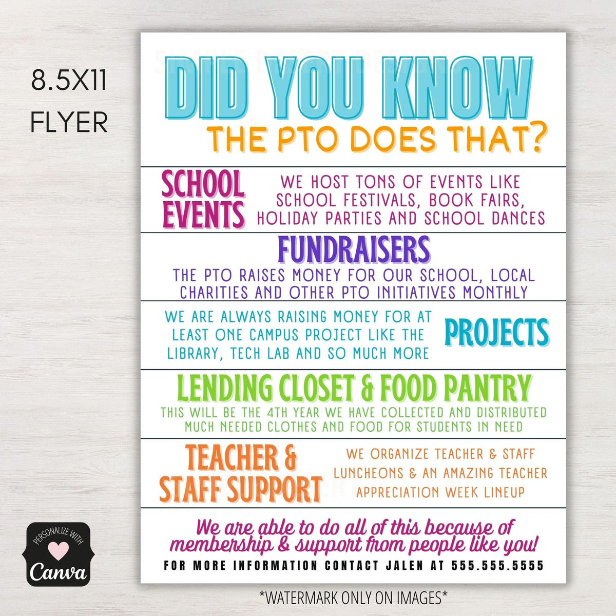 Editable PTA Flyer Template - Simple Desert Designs