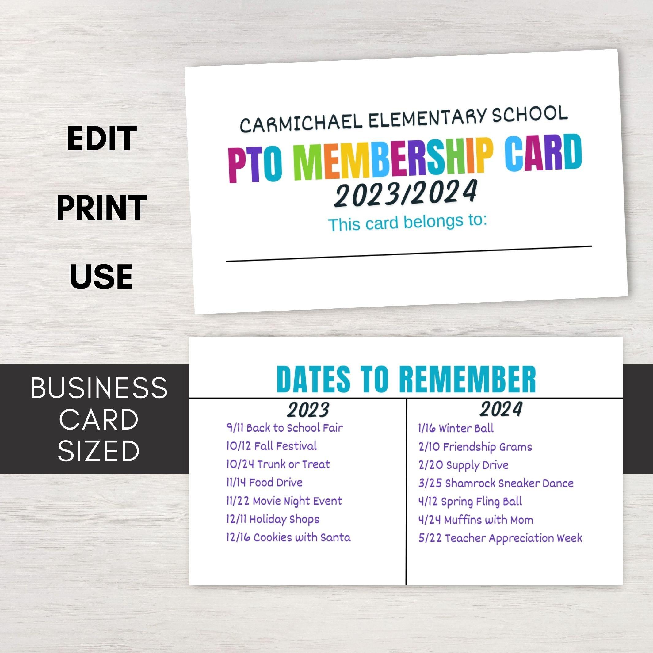 PTA Membership Card Template – Simple Desert Designs PTA Membership Card Template – Simple Desert Designs