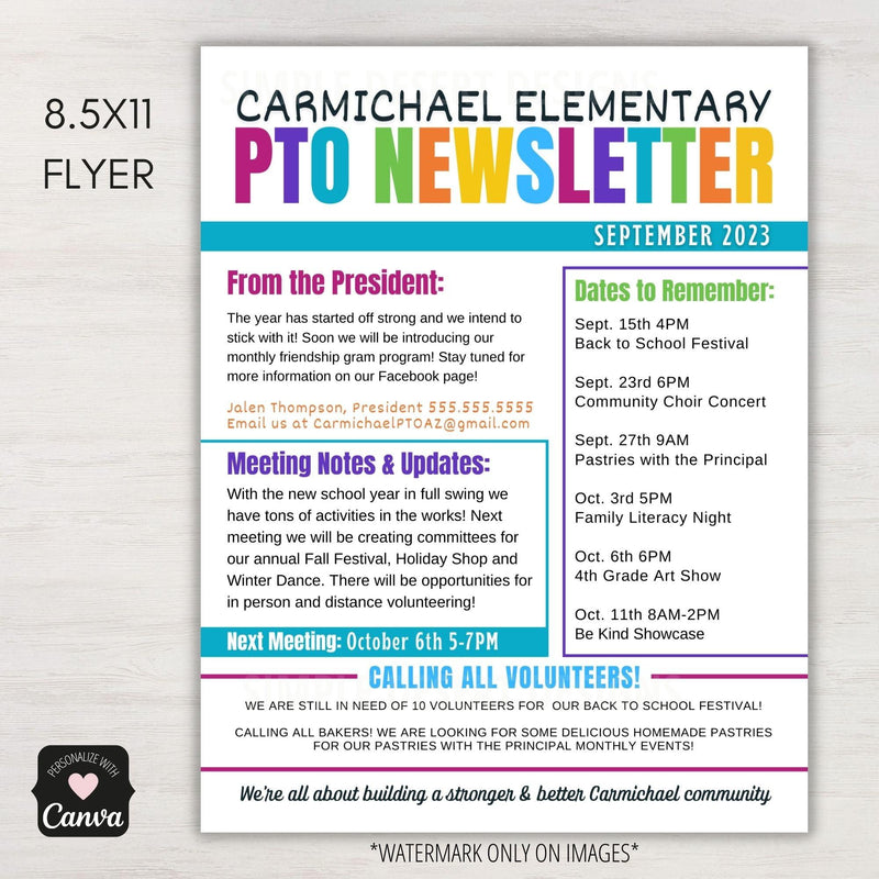 monthly newsletter