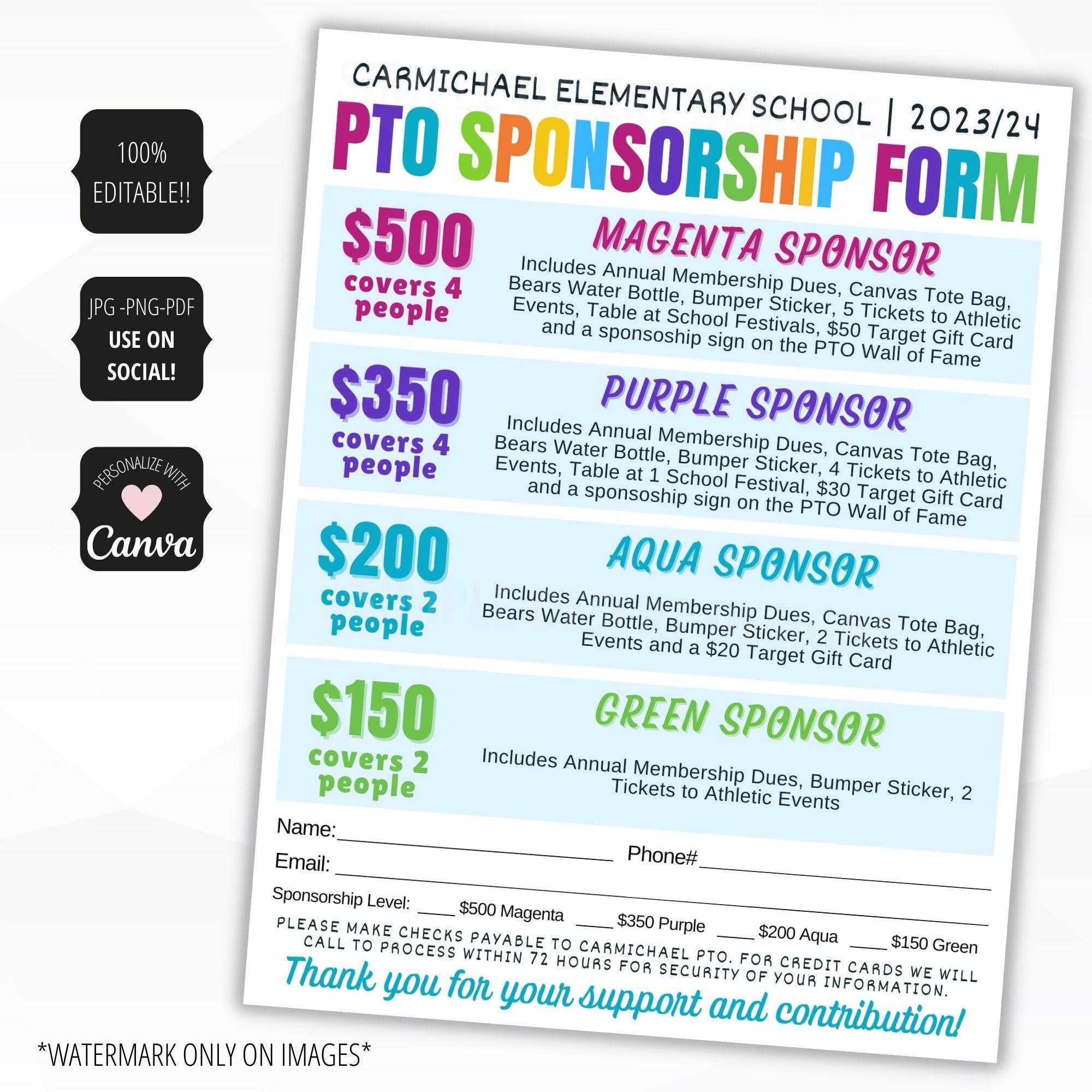 sponsor form