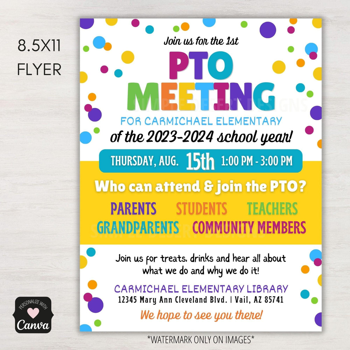Editable PTO Forms & Membership Toolkit - Simple Desert Designs