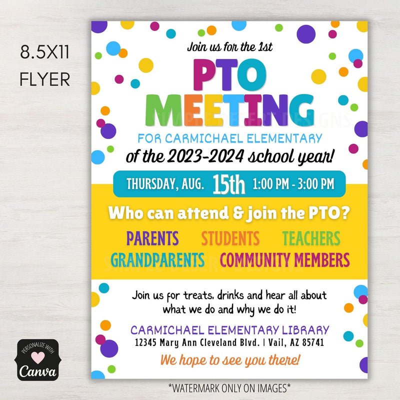 pto meeting flyer