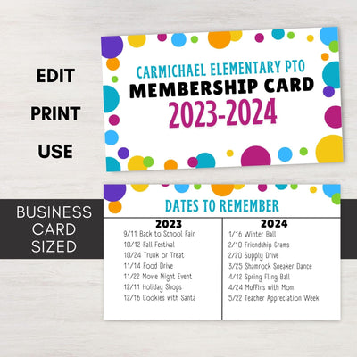 membership card template