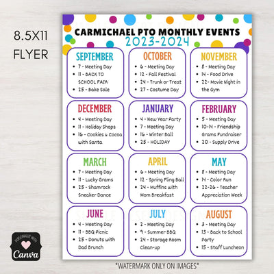 monthly yearly event calendar