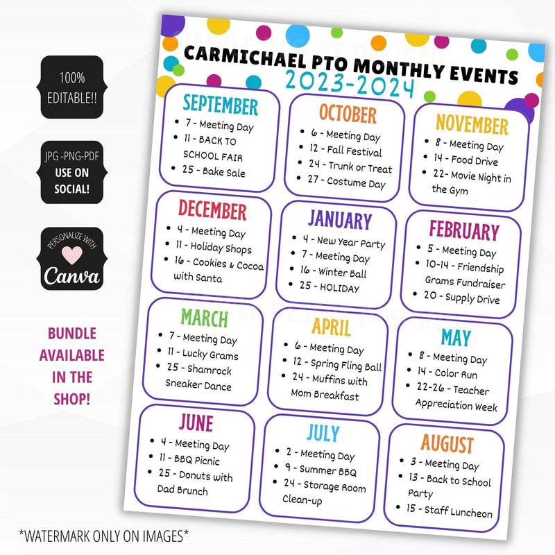 pto event calendar