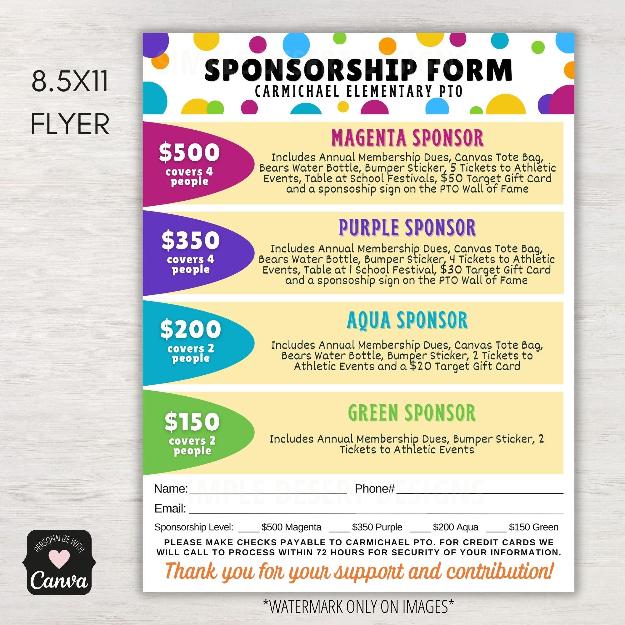 pto sponsorship form