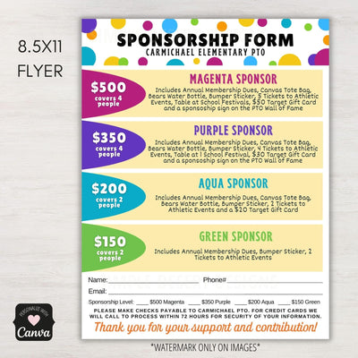 pto sponsorship form