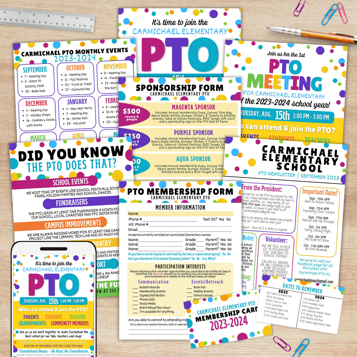 Editable PTO Forms & Membership Toolkit - Simple Desert Designs