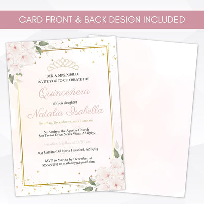 editable sweet 16 birthday invitation