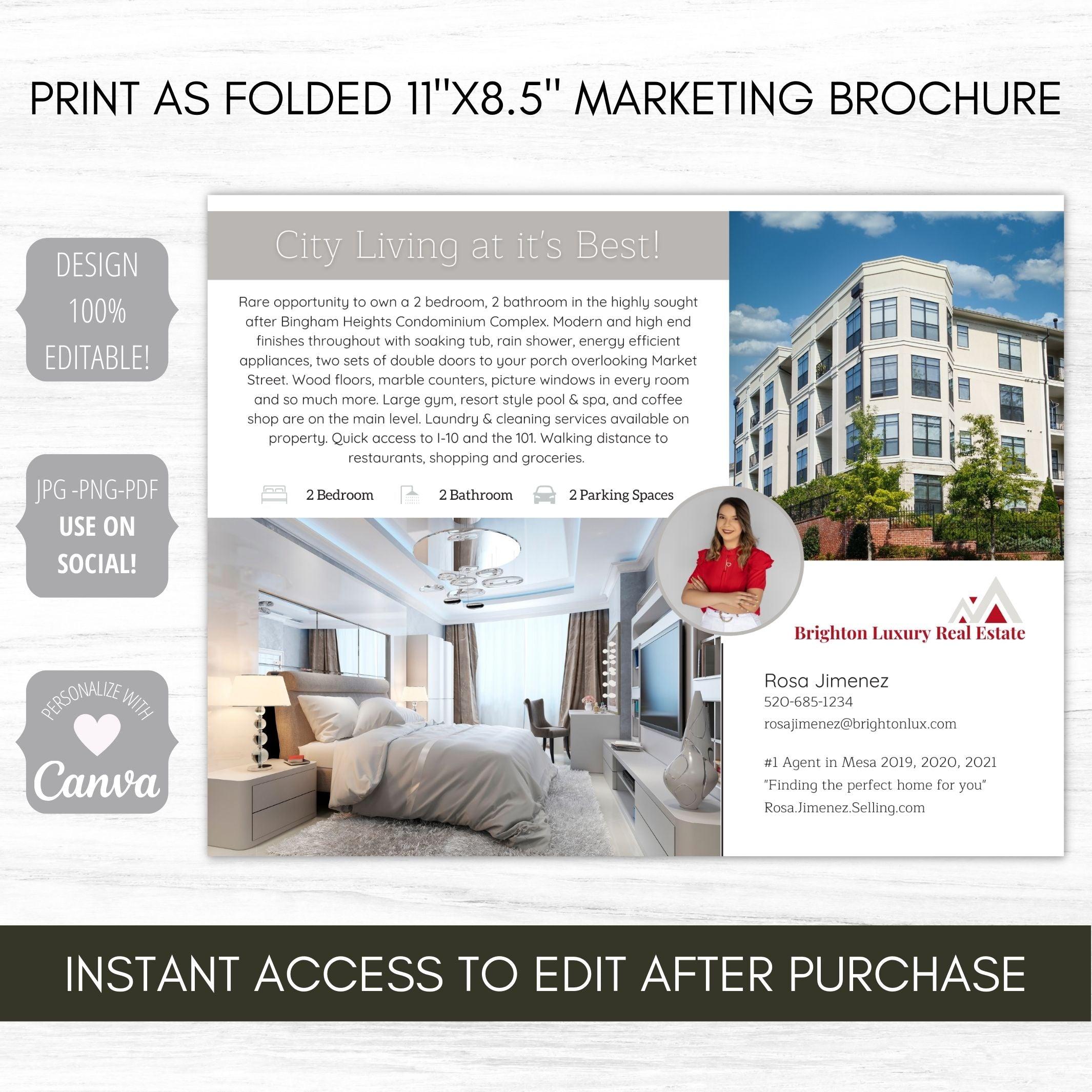 Real Estate Marketing Template 2 Pg - Simple Desert Designs